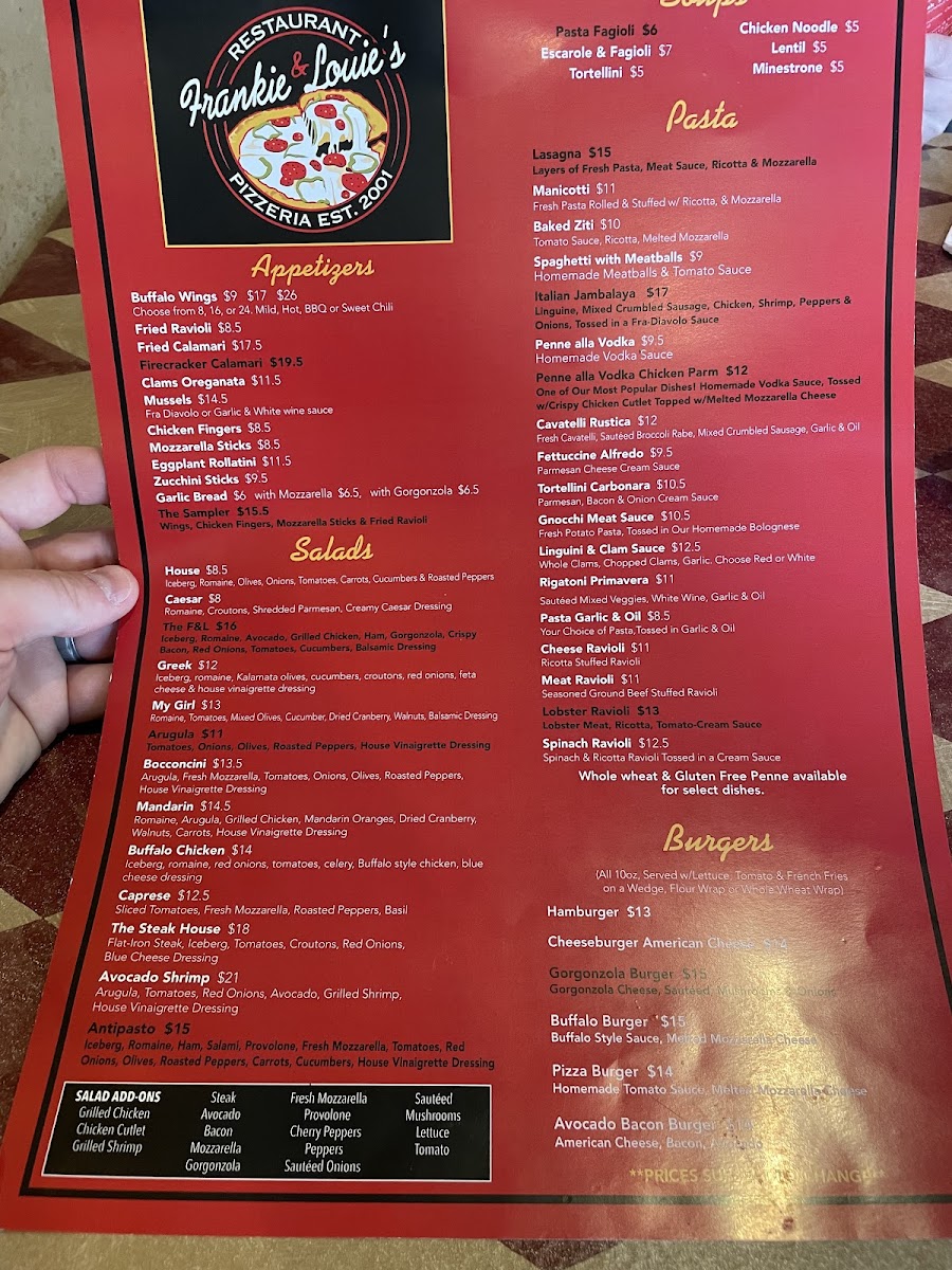 Menu Frankie & Louie's-2